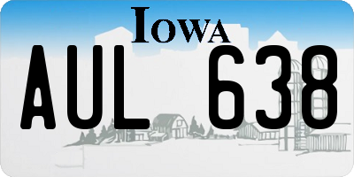 IA license plate AUL638