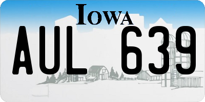 IA license plate AUL639