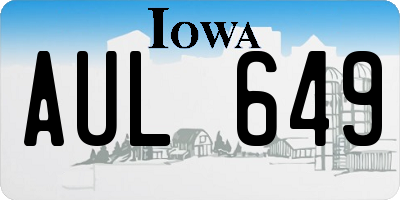 IA license plate AUL649