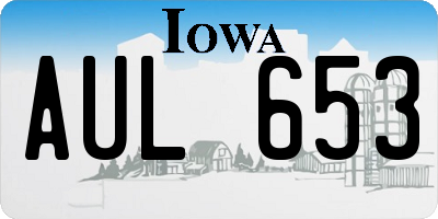 IA license plate AUL653