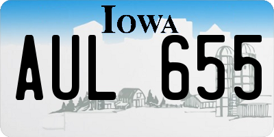 IA license plate AUL655