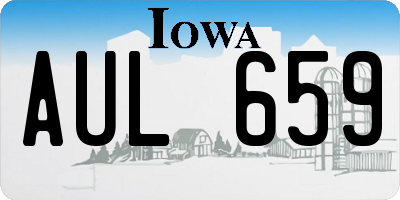 IA license plate AUL659
