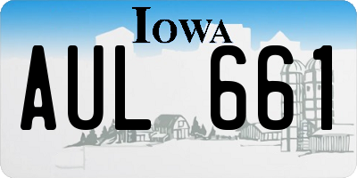 IA license plate AUL661