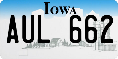 IA license plate AUL662