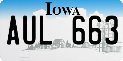 IA license plate AUL663