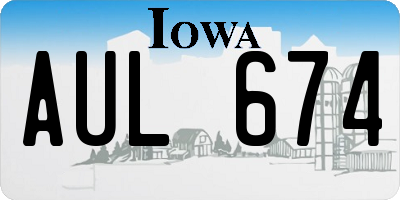 IA license plate AUL674