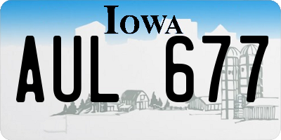 IA license plate AUL677