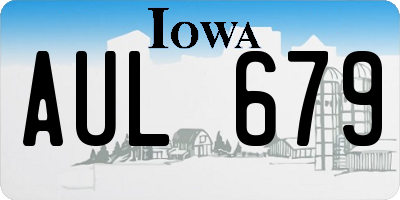 IA license plate AUL679