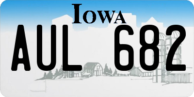 IA license plate AUL682