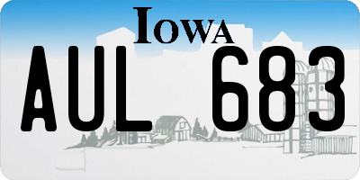 IA license plate AUL683