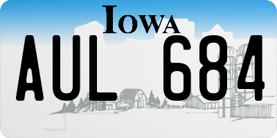 IA license plate AUL684