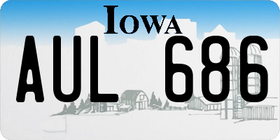IA license plate AUL686
