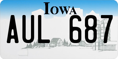 IA license plate AUL687