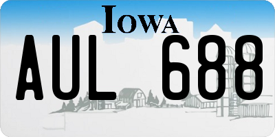 IA license plate AUL688