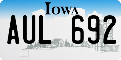 IA license plate AUL692