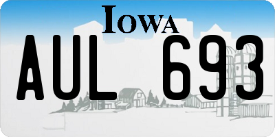 IA license plate AUL693