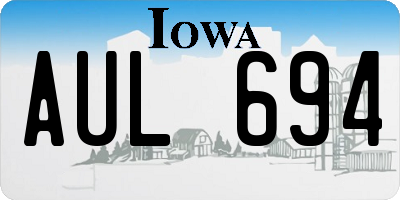 IA license plate AUL694