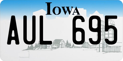 IA license plate AUL695