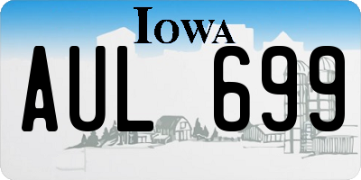 IA license plate AUL699