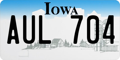 IA license plate AUL704