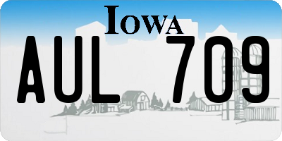 IA license plate AUL709