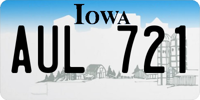 IA license plate AUL721