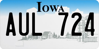 IA license plate AUL724