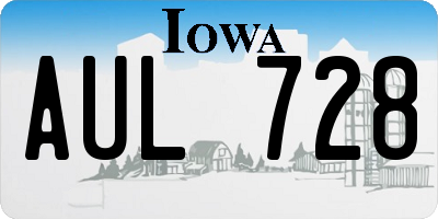 IA license plate AUL728
