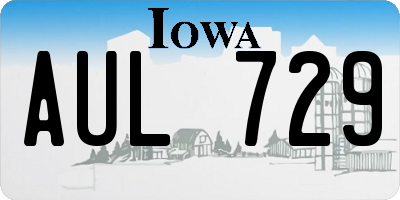 IA license plate AUL729