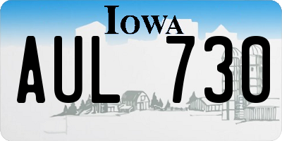 IA license plate AUL730