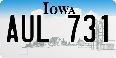 IA license plate AUL731