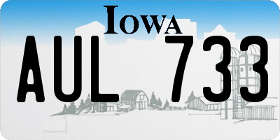IA license plate AUL733