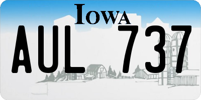 IA license plate AUL737