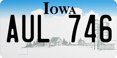 IA license plate AUL746