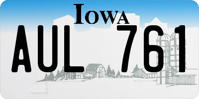 IA license plate AUL761