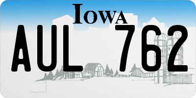 IA license plate AUL762