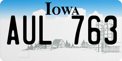 IA license plate AUL763