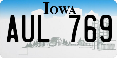 IA license plate AUL769
