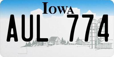 IA license plate AUL774
