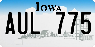IA license plate AUL775