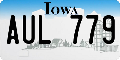 IA license plate AUL779
