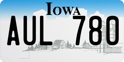 IA license plate AUL780