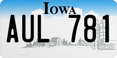 IA license plate AUL781