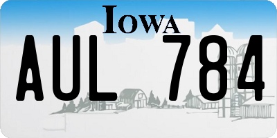 IA license plate AUL784