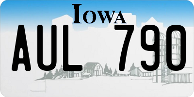 IA license plate AUL790