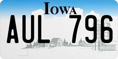 IA license plate AUL796
