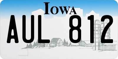 IA license plate AUL812