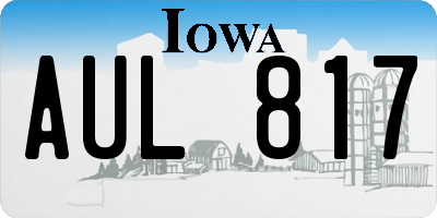 IA license plate AUL817