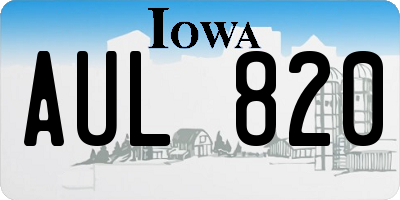 IA license plate AUL820