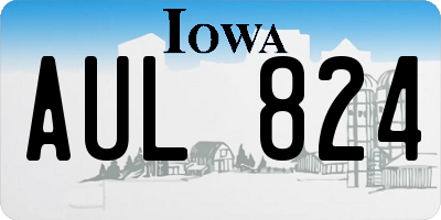 IA license plate AUL824